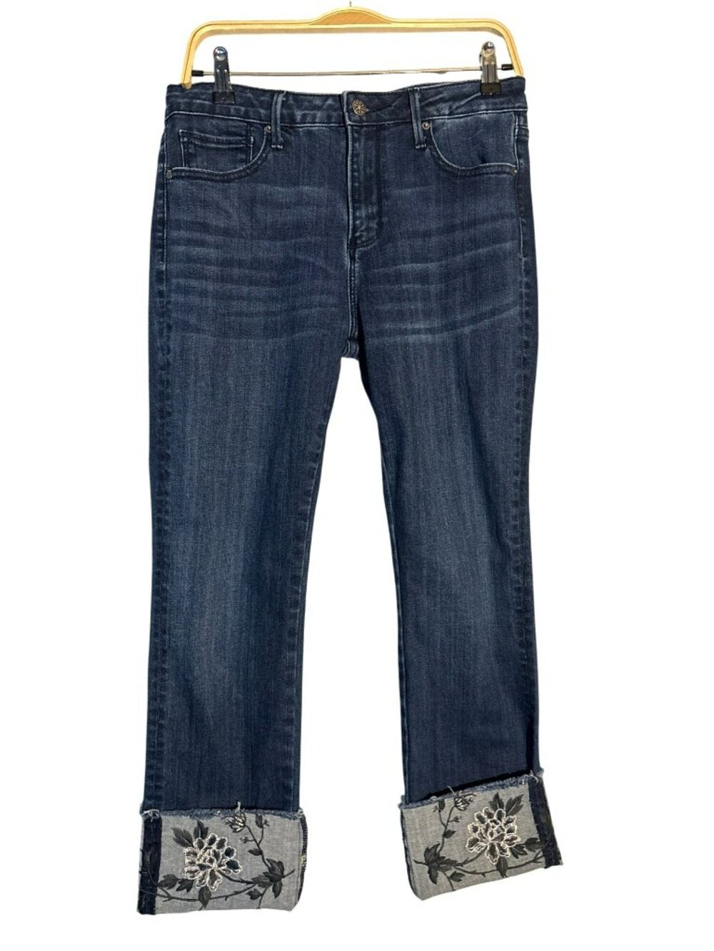 Driftwood Colette Embroidered Cuffed Jeans W29 L26
